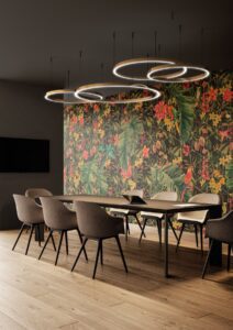 Mya-carta-da-parati-decorativa-animali-fiori-oro-foglie-natura-Instabilelab